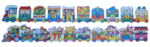 30 piece floor puzzle 2 pack: Giant ABC & 123 Trains