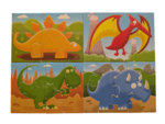 2-3-4-5 piece jigsaw puzzle 4 pack: Jolly Dinos