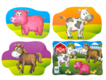 2-4-6-8 piece jigsaw puzzle 4 pack: Farm theme