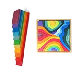 C4: Grimms rainbow building boards and four elements building set 