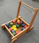 Wooden Trolley and Blocks