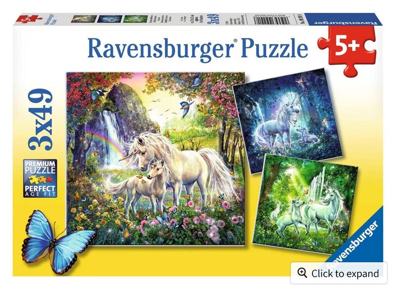 P82: Set of 3 unicorn puzzles