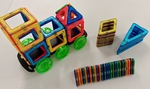 Magnetic tiles set with wheels set II