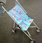 I171: Doll stroller blue