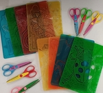 Stencils & Craft Scissors Set