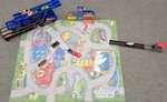 Hot Wheels Mat and transport truck with cars