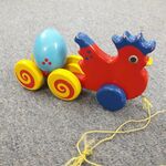 Pull Along Hen with Egg