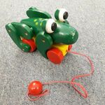 Wooden Frog Pull Along Frog