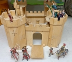 Wooden Medieval Castle & Knights Set