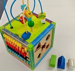 Wooden activity cube