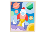 P162: Wooden Space Blocks Puzzle