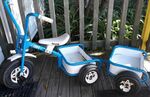 Blue Triang Trike and Trailor