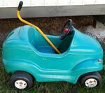 Green and Yellow Car with Handle