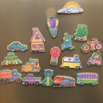 Transportation Fridge Magnetic Playset