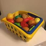 Groceries and basket