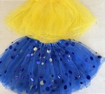 Blue and yellow tutus