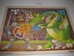Wooden Knight and Dragon Puzzle