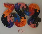 Wooden A-Z Snake Puzzle