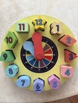Wooden shape clock