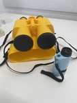 Binoculars and pocket scope