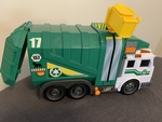 Recycling truck with bin 