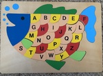 Wooden Alphabet Fish Puzzle