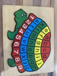 Wooden Alphabet Turtle Puzzle
