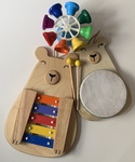 Glockenspiel, drum and spinning bells