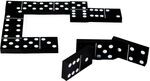 Jumbo Black & White Dominoes