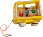 Pull along wooden bus 