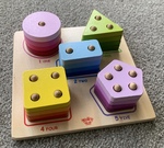 Tooky Toy Wooden Geometric Block Sorter 