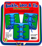 Buckle, lace, and tie dressing frame