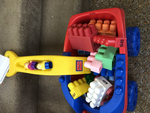 MEGA BLOKS WAGON AND LARGE BLOCKS
