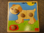 DOG PUZZLE WITH KNOBS