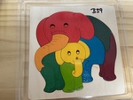 GEORGE LUCK - RAINBOW ELEPHANTS PUZZLE