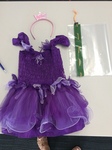 PURPLE PRINCESS/FAIRY DRESS AND PINK HEADBAND