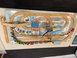 THOMAS WOODEN TRAIN SET WITH BOARD