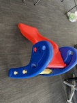 RED BLUE PLASTIC FOLDING SLIDE