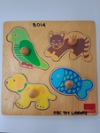 SIMPLE ANIMAL PUZZLE WITH KNOBS
