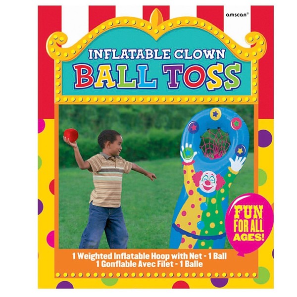 P07: Inflatable Clown Ball Toss Game