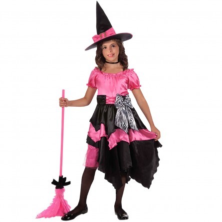 R34: Girls Pink Witch Costume