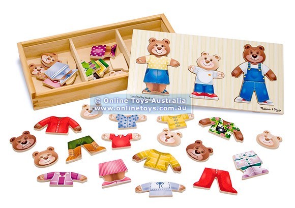 PZ12: Melissa and Doug - Wooden Bear Family Dress Up