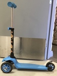 Blue 3 wheel scooter