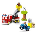 Duplo Fire Truck & Police Motorcycle