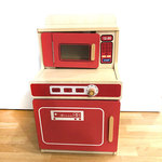 Red Wooden Kitchen Unit
