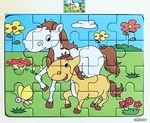 Small Horses Wooden Puzzle 