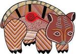 Aboriginal Art Wombat Floor Puzzle