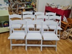 Adult - Foldable Large White Chairs x10