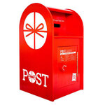K4321: Wooden Red Postbox