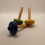 Wooden spinning tops